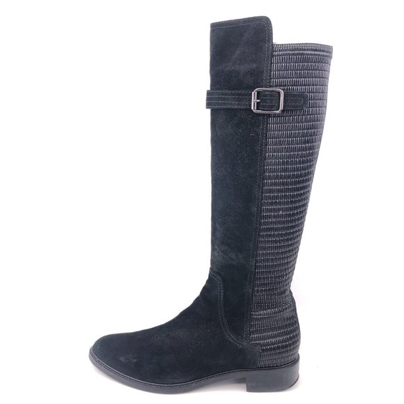Aquatalia Black Leather Riding Boots 10 - Picture 1 of 11